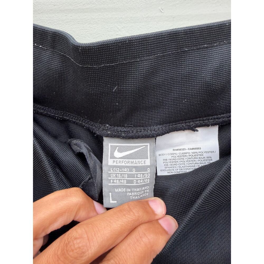 Nike Girls L 12-14 Black Wide Leg Capri Pants Y2K Athletic Pockets - Picture 3 of 6